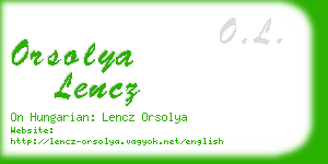 orsolya lencz business card